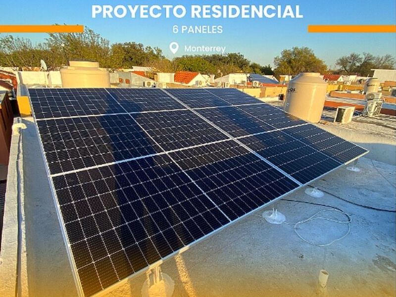 Panel solar 6 paneles Monterrey