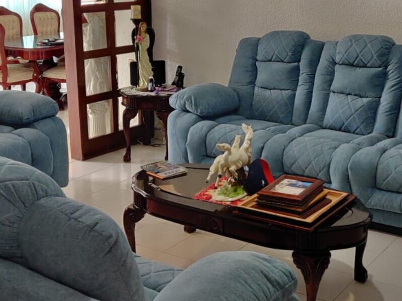 Juego Sillones Reclinables 321 Gris Metepec