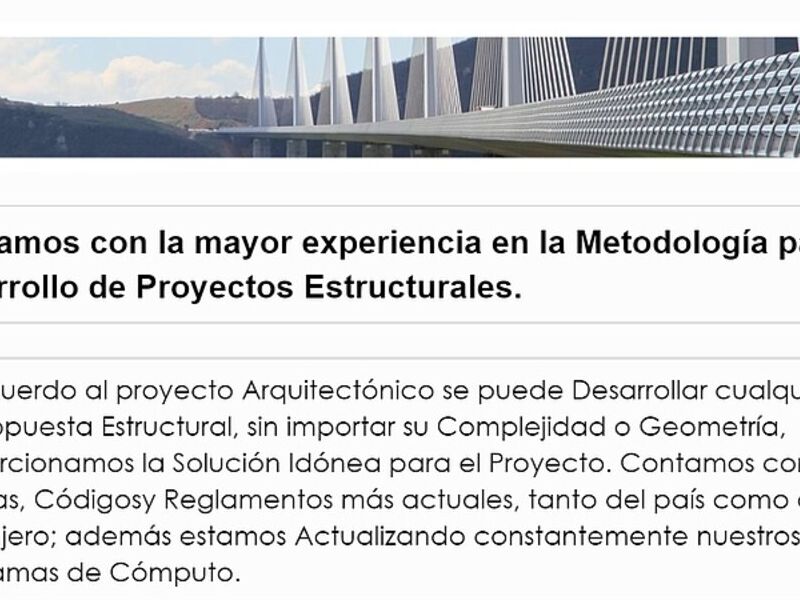 ASESORIA ESTRUCTURAL PROYECTOS MÉXICO 