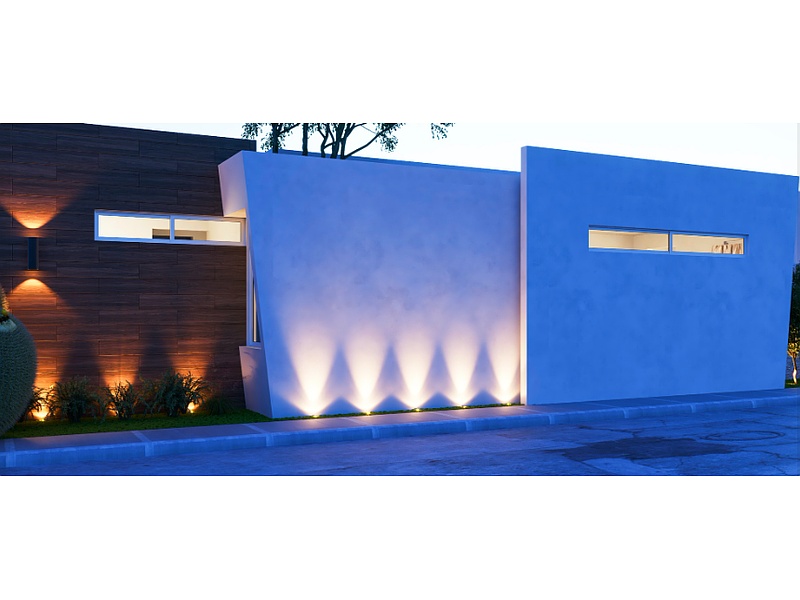 Instalación de luminarias de exteriores de casas México EML Arquitectura y Construcción