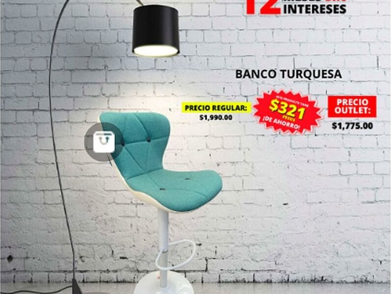 Banco turquesa