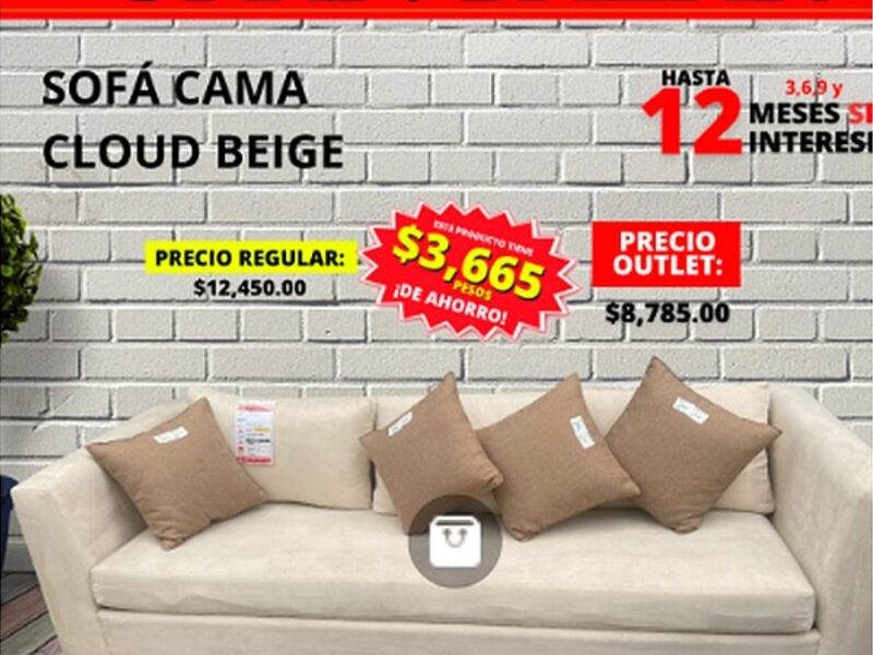 Sofá cama clound beige