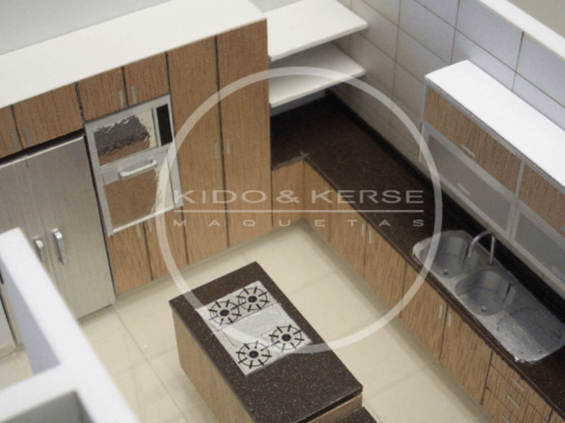 Maquetas interior cocina Kido Kerse CDMX