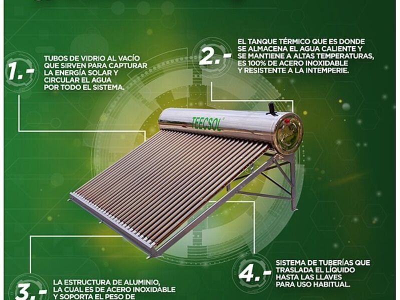 Calentador solar 30 tubos-México