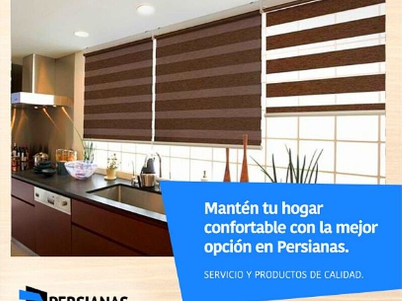 Cortina zebra madera chocolate