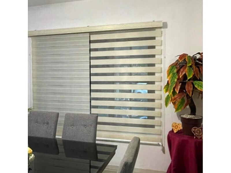 Cortina zebra beige PVC