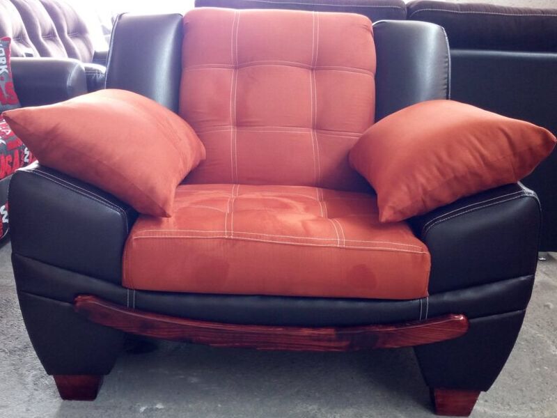 Sillón Sala Naranja Negro Morelos