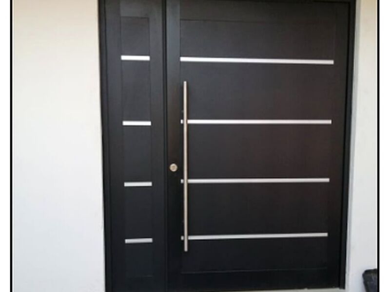 Puerta aluminio negro mexico