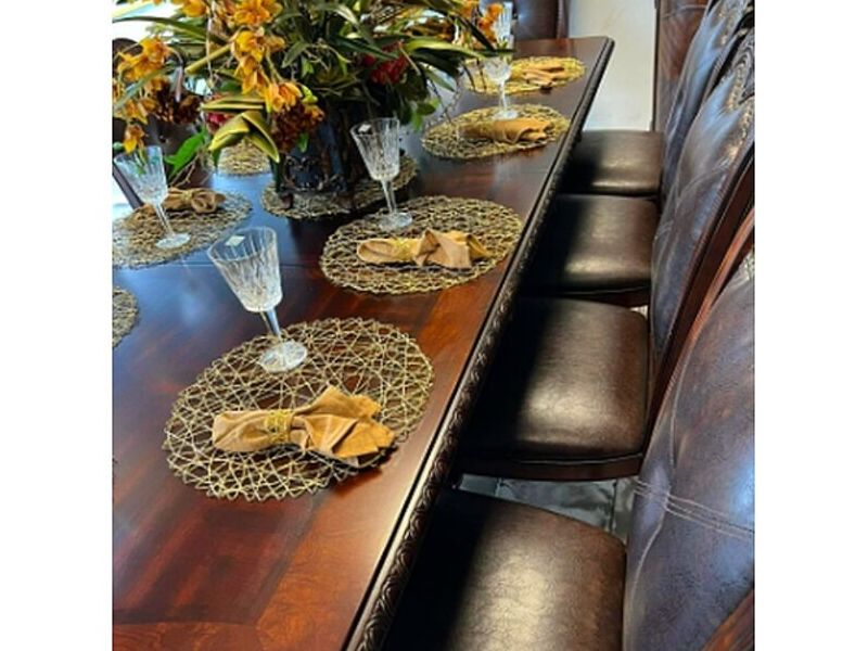 Comedor 10 sillas mesa rectangular chocolate