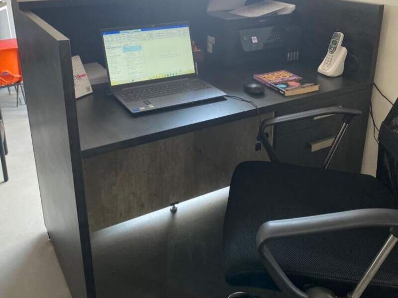 Escritorio Oficina Madera Oscura Mich