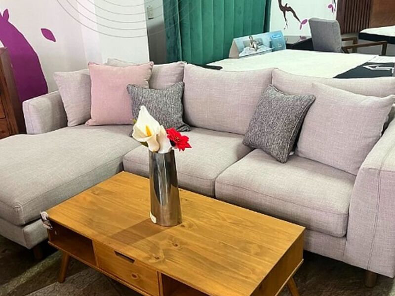 Sillón Esquinero 4 Personas Gris Uriangato