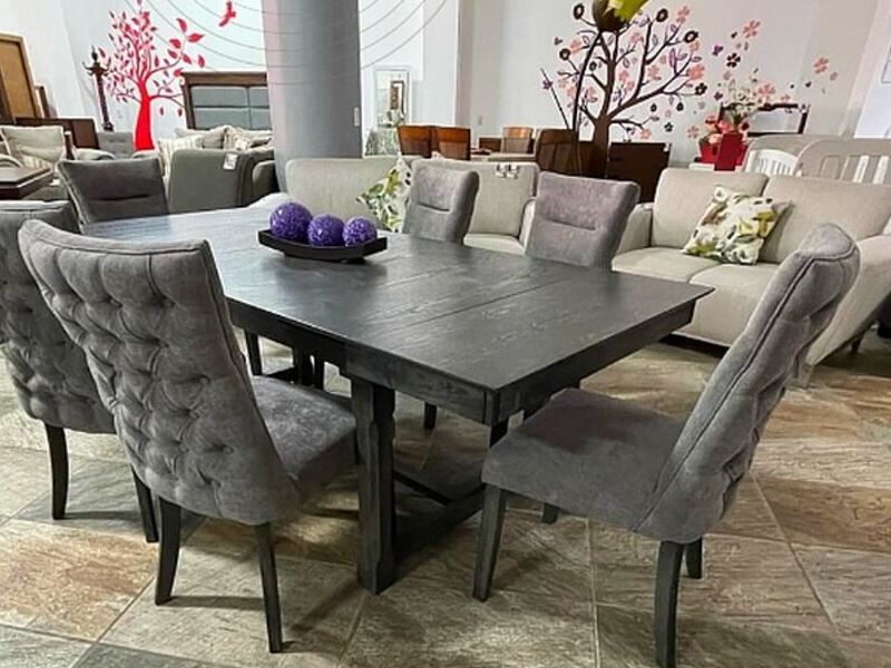 Mesa Comedor Negra Madera Uriangato