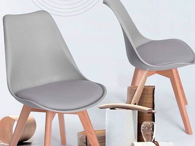 Juego Sillas Decorativas Gris Uriangato